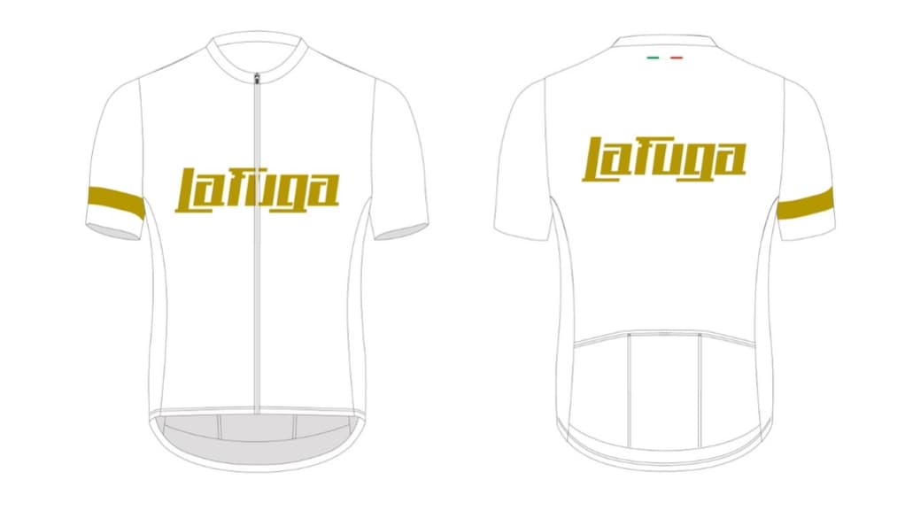 LaFuga Aero Cycling Jersey in Wit/Roze, Wit/Goud, en Zwart/Goud thumbnail 2