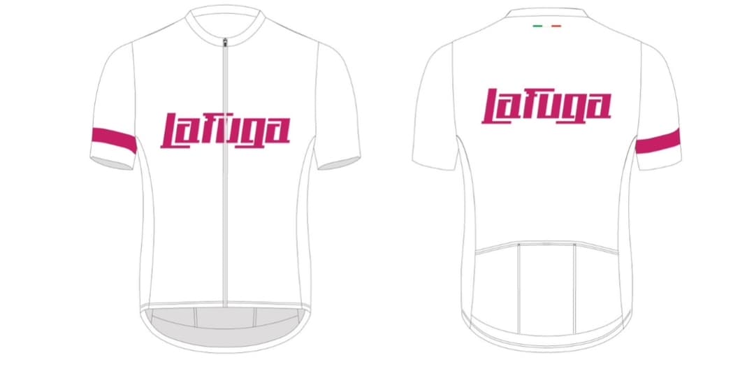 LaFuga Aero Cycling Jersey in Wit/Roze, Wit/Goud, en Zwart/Goud thumbnail 3