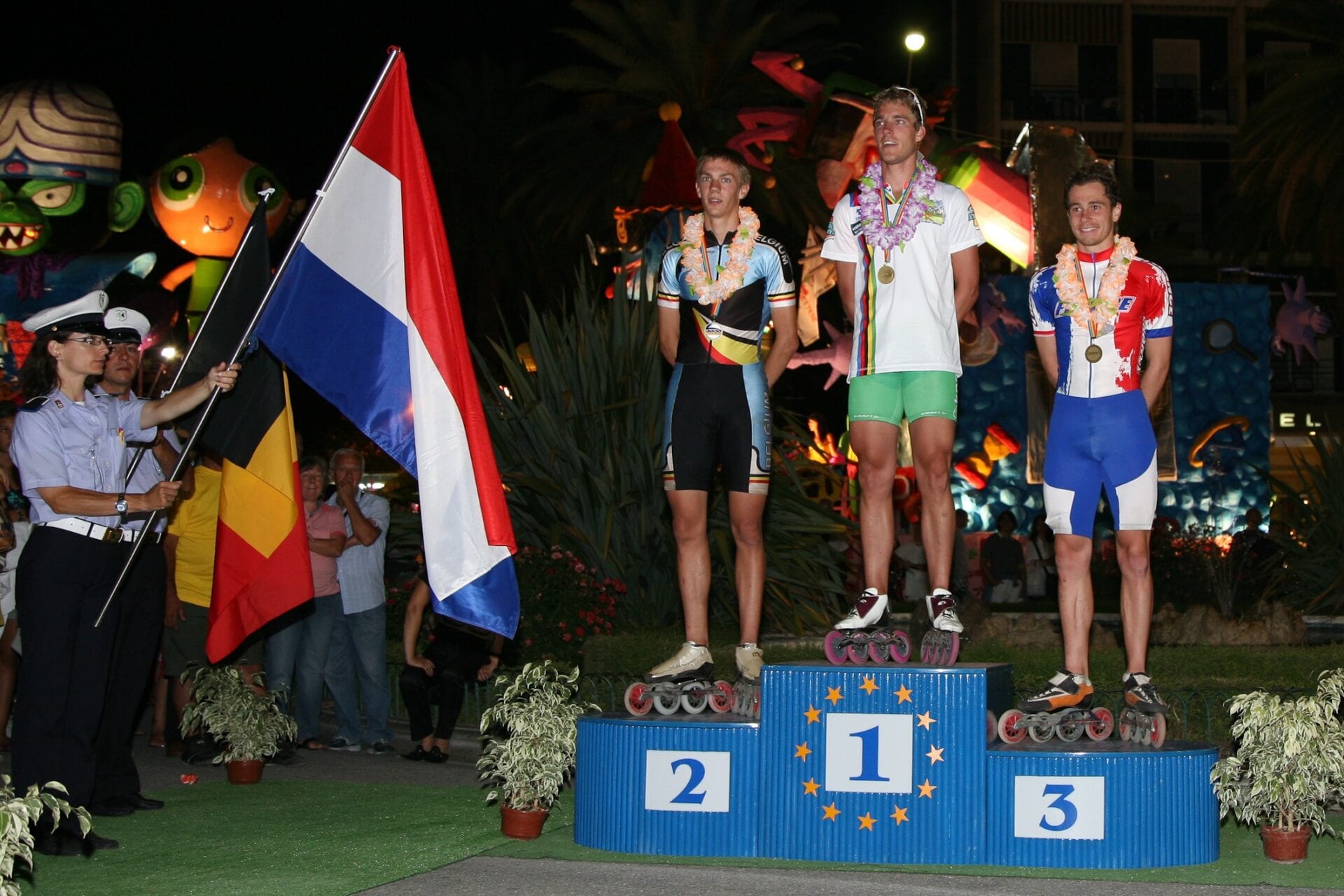 Ingmar Berga on the podium during his elite sporting career