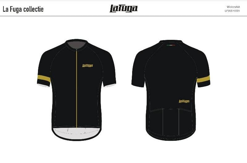 LaFuga cycling jersey Zwart/Goud aero