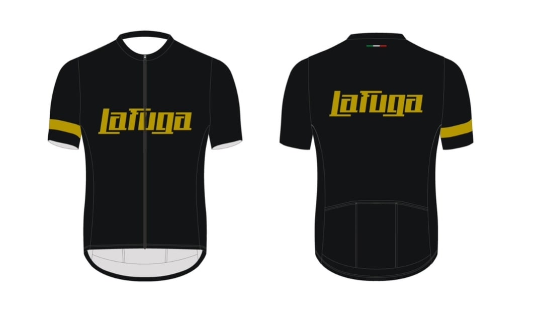 LaFuga Aero Cycling Jersey in Wit/Roze, Wit/Goud, en Zwart/Goud