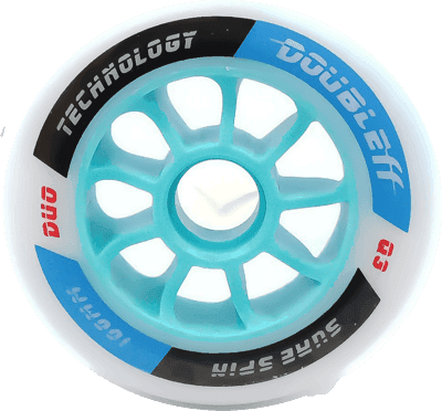 Double FF Duo Inline Skate Wheels – 100mm – Racing Wheels