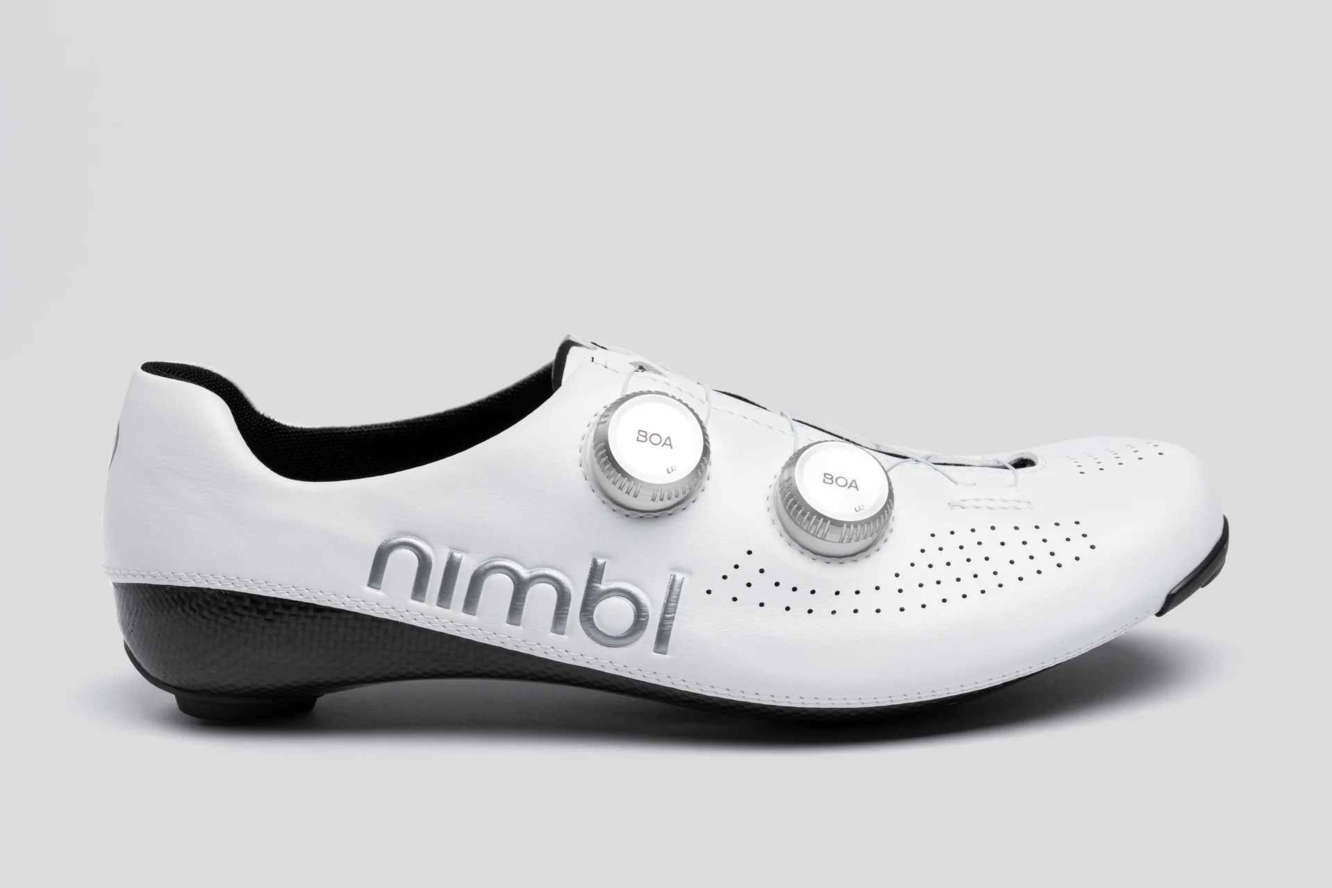 nimbl ultimate white silver bergasports fact shoes cyclingshoes