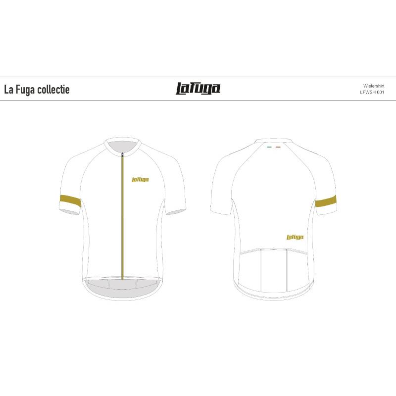 LaFuga fietsshirt white gold aero bergasports