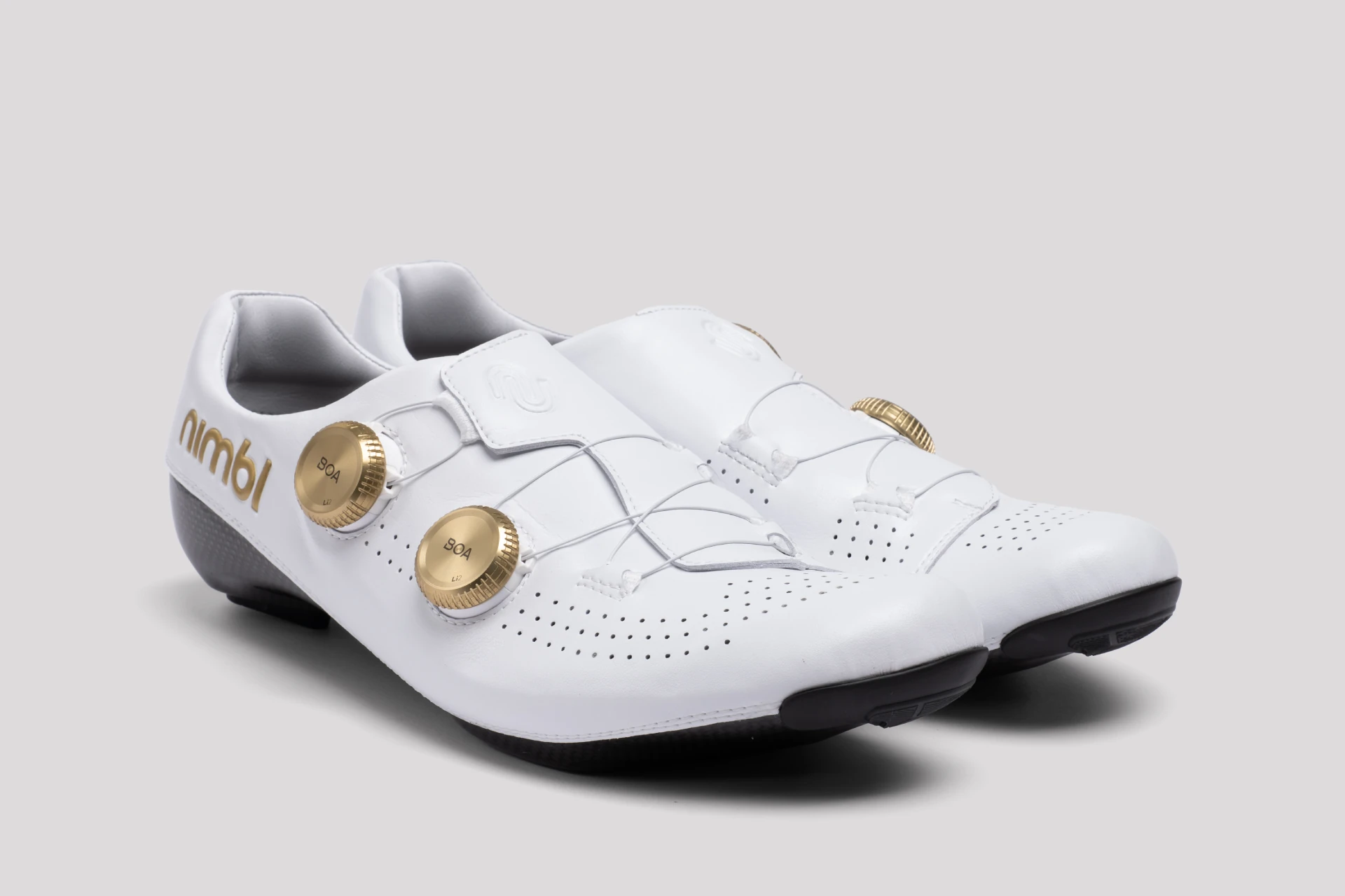 Nimbl exceed ultimate glide white gold bergasports cycling cover cycling shoes
