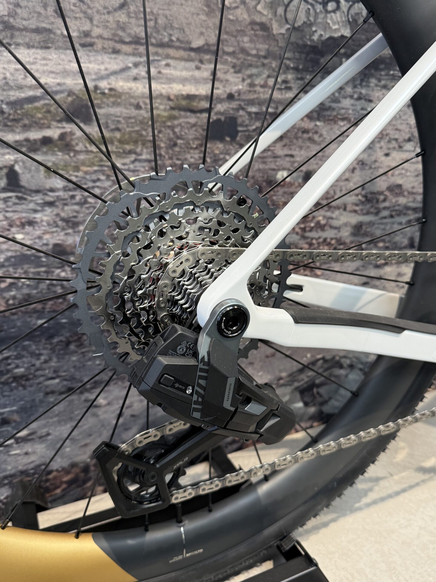 Orbea Terra Race - Gravel Bike - Custom White/ Sand Gold - SRAM Rival AXS - Large | Race Gravel - Image 3